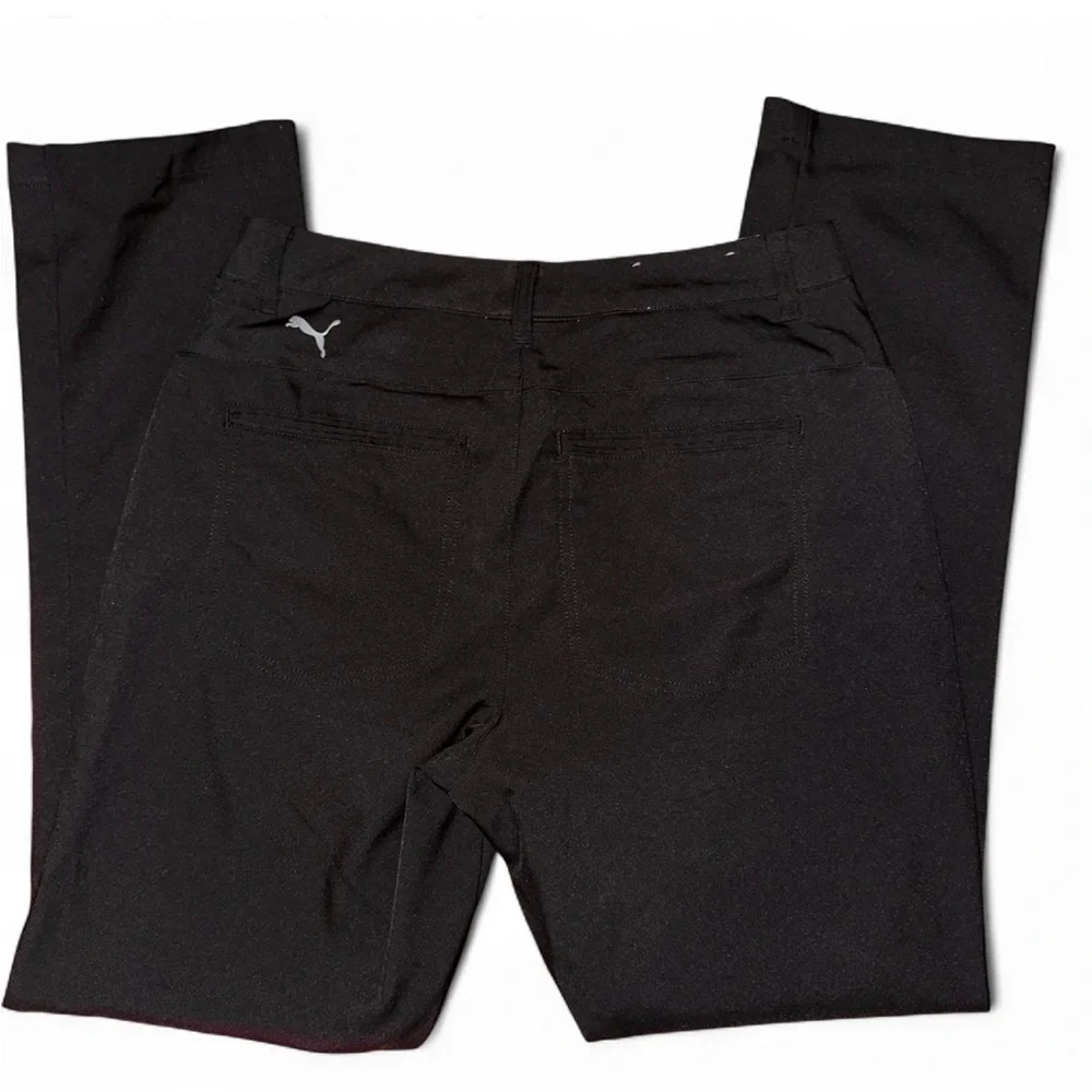 Puma Black Tailored Golf Pants | Flat Front | Stretch